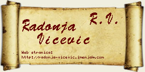 Radonja Vićević vizit kartica